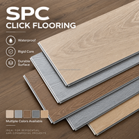 SPC Klick-Bodenbelag Wasserdichter Starrkern-Vinylboden 4mm 5mm 6mm Dicke mit Nutzschicht Holzmaserung Oberfläche