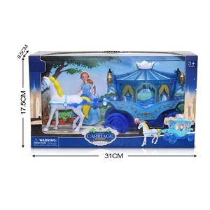 Juguete de carro de caballos de Príncipe y princesa de Venta caliente con luz y música juguetes de carro de plástico para niñas - Product Image 6