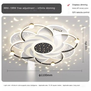 Lampes de plafond à LED modernes et atmosphériques, luminaire principal de luxe, montage en surface, télécommande 110v/220v 188W 2.4G, éclairage à intensité variable - Product Image 4