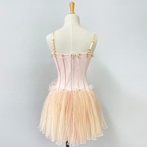 R0182 गुलाबी खाद्य क्रेकर बैलेट वाल्ट्ज फूलों के पेशेवर रोमांटिक टुटू - Product Image 2