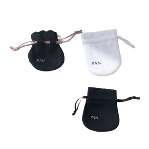 Luxury Customized Pan Style Velvet Pouch for <b>Jewelry</b> for Charm Packaging for Ring Earring <b>Jewelry</b> <b>Storage</b> Velvet Bag - Product Image 1