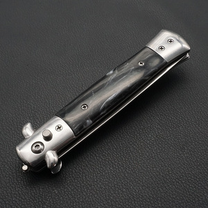 Peine plegable de bolsillo para hombre completamente automático de salón, peine plegable de acero inoxidable para saltar, cepillo para peine de pelo para bigote de barba - Product Image 4