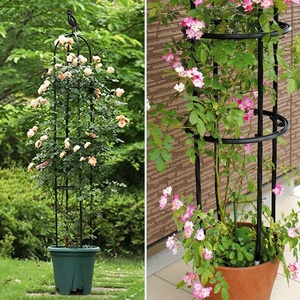 Tuteurs de plantes en métal recouvert de plastique antirouille de 6 pieds, obélisque, treillis pour plantes en pot, treillis pour roses et clématites - Product Image 6