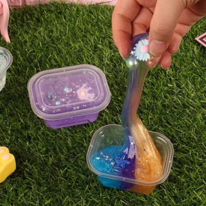 Kit de Pâte à Modeler Décompression DIY Unisexe, Grande Taille, Transparente comme du Cristal, avec Breloques, Mousse Scintillante et Crème Slime – Vente Flash - Product Image 5