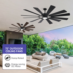72 Inch Công Nghiệp Quạt Trần Với Ánh Sáng, Trong Nhà Ngoài Trời Kết Thúc Kép <span class=keywords><strong>12</strong></span> Lưỡi Lớn Hiện Đại Thay Đổi Độ Sáng LED Ánh Sáng BLDC <span class=keywords><strong>Fan</strong></span> - Product Image 6