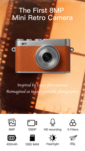 2026 Brand New Competitive Price Retro Mini <strong>Camera</strong> with CMOS 8MP LED Flash Full <strong>HD</strong> 2K Video 1.3 Inch <strong>IPS</strong> Display &amp; Support - Product Image 2