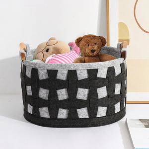 Vente directe du fabricant, panier de rangement en feutre non tissé multifonctionnel, écologique, moderne, tendance, en dentelle, Fusen - Product Image 2