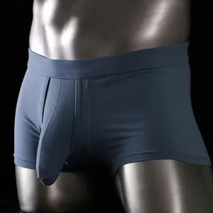 <span class=keywords><strong>Calzoncillos</strong></span> bóxer de cintura media con nariz de <span class=keywords><strong>elefante</strong></span> para hombre, bragas de suave punto de alta elasticidad, <span class=keywords><strong>calzoncillos</strong></span> elásticos transpirables que absorben la humedad - Product Image 4