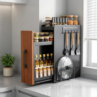 Étagère de rangement pour vaisselle à double niveau, minimaliste, écologique, imperméable, pour comptoir de cuisine