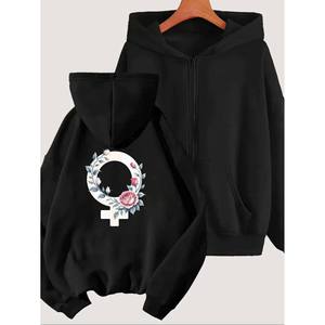 Sweat-shirt à capuche personnalisé et élégant pour femme, en tricot, avec imprimé fruits de printemps, fermeture éclair intégrale sur le devant - Product Image 6