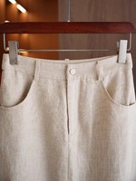 Ensemble jupe longue de qualité supérieure, nouvelle collection printemps 2026, ensemble de vêtements pour femmes, haut en lin avec poche et patchwork + jupe en lin mi-mollet