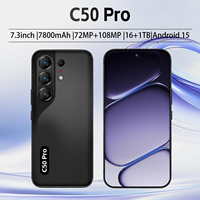 Teléfono Inteligente C50 Pro 5G, el Más Vendido del 2026, 16GB+1TB, 7800mAh, Cámara de 108MP, Android 15, Desbloqueado