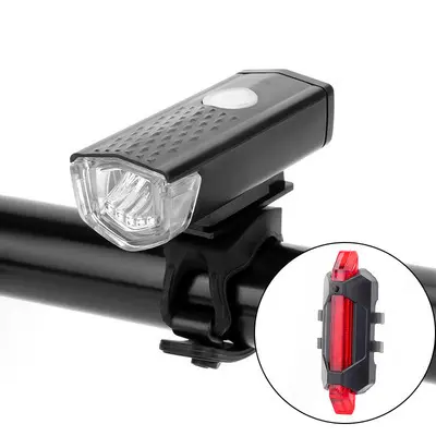 ซูเปอร์สดใส ABS LED ขี่จักรยานไฟฉายกลางคืนขี่ด้านหน้าด้านหลังจักรยานยึดแฮนด์ที่นั่งโพสต์ USB กลางแจ้ง Usa