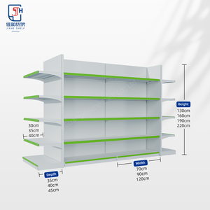 Nhà Máy Giá siêu thị Kệ nhiệm vụ nặng nề tùy chỉnh Gondola Kệ siêu thị hai mặt hiển thị kệ. - Product Image 4