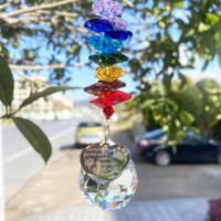 Regalos Conmemorativos para Mascotas, Regalo de Recuerdo para la Pérdida de un Perro, Atrapasoles Arcoíris, Cristales, Prismas, Decoración Colgante para Jardín