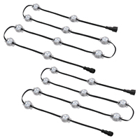 AoYing DC24 V RGBW Iluminación Permanente para Rieles, Luces LED de Punto, Cadena de Píxeles con Forma de Gema, Luces Navideñas para Exteriores para el Hogar