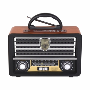Reproductor de escritorio con control remoto por radio de banda completa, con caja de madera e inserto para tarjeta. - Product Image 4