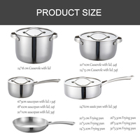 TIANXING panci dapur Modern dan panci Set, Set peralatan masak Casserole Stainless Steel anti-lengket hemat energi untuk penggunaan di rumah