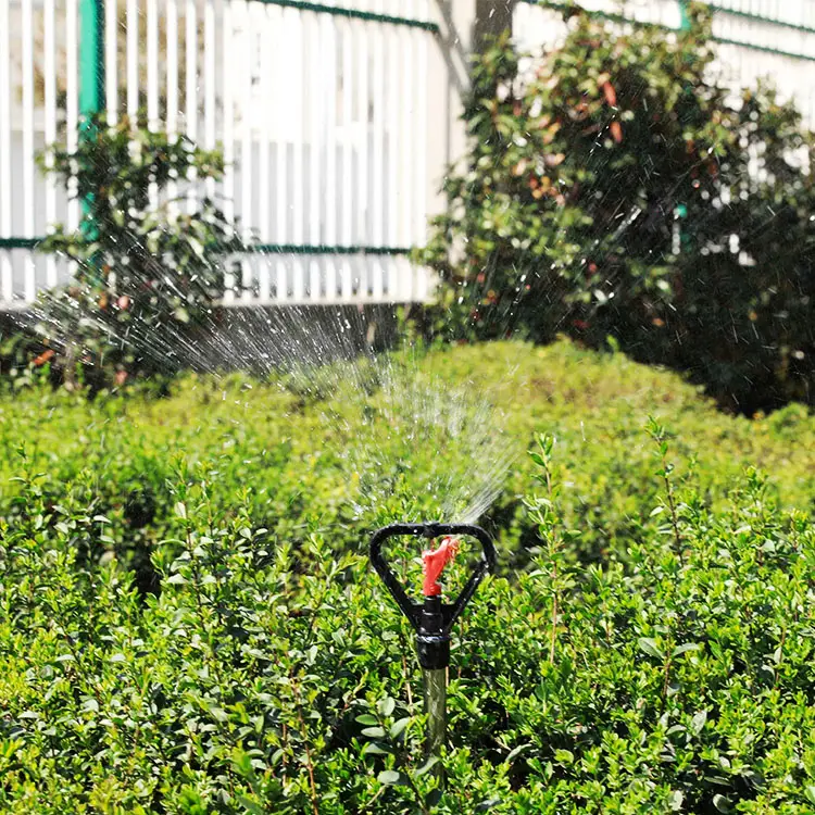 Dn15 semprotan hujan 360 rotasi otomatis, kepala Sprinkler irigasi tanam taman pertanian rumput dampak penyiram air plastik