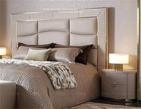Modernes italienisches königliches Schlafzimmermöbel in Queen-King-Size Luxusbett Schlafzimmer-Set Luxus-Leder-Smart-Bett Multifunktionsbett