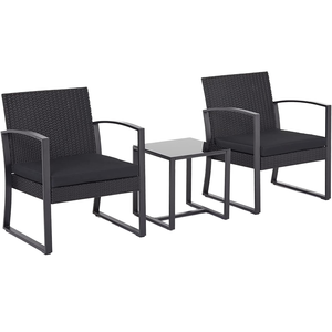 Silla Mecedora Moderna de Ratán Sintético Ligero, Nuevo Diseño para Jardín, Terraza, Comedor, Silla de Café para Hotel, Ocio y Uso en Exteriores - Product Image 1