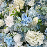 Offre Spéciale : Mur de fleurs artificielles en soie mélangées, faites à la main, longue durée, pour Mariage, Fête des Mères, Saint-Valentin, Pâques, Halloween