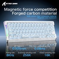 ATTACK SHARK R68HE Custom Magnetic Axis Keyboard South Facing RGB Thocky Sound Fast Response Peripheral for Pro Gamers