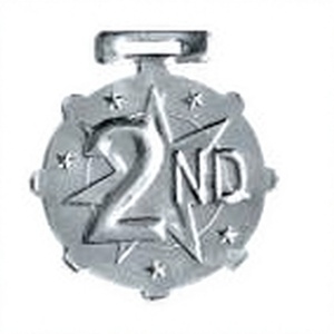 Médaille d'or plaquée en alliage de zinc, motif étoile 1ère place, gaufrée, cadeau promotionnel - Product Image 2
