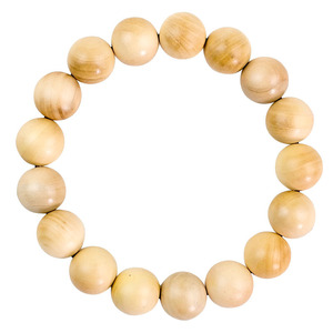 Bracelet en bois de buis, 108 perles rondes en bois naturel, bijoux cadeau unisexe - Product Image 5