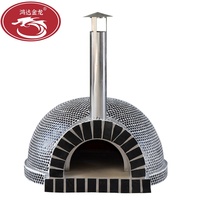 Four à Pizza Commercial Italien à Bois, 500 Degrés, Extérieur, en Terre Cuite et Céramique, Dôme de Cuisson au Feu de Bois, à Vendre