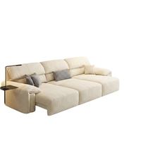 Canapé de salon électrique minimaliste en tissu trois places inclinable avec chaise longue pour appartement, hôtel, hôpital, école