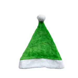 도매 좋은 품질 크리스마스 산타 모자 다른 색상 블랙 블루 레드 성인용