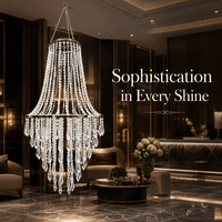 Nouveau lustre décoratif en perles de cristal acrylique sur le thème du mariage pour vitrines, scènes et lieux de mariage