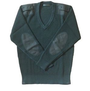 SFE02 Pull en maille vert olive à col en V et manches longues pour homme, uniforme de sécurité toutes saisons, vente en gros sur mesure - Product Image 1