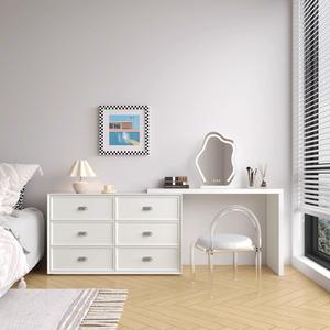 Coiffeuse en bois massif Dopamine, extensible, moderne et minimaliste, pour la fin du lit, avec rangement et espace maquillage - Product Image 2