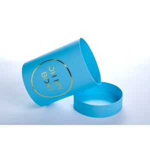 Boîte-cadeau vide en carton cylindrique rond, emballage de luxe, impression personnalisée de la marque - Product Image 1