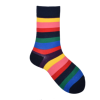Chaussettes décontractées pour femmes en coton et fibre de bambou colorées - Bordure tricotée, motif artistique amusant, chaudes, respirantes, personnalisables, pour le printemps