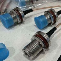 Câble coaxial RF Pigtail N femelle traversant vers RP SMA mâle 90° RG316 RG142 RG400 RG179