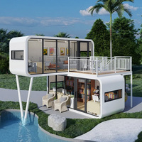 Cabine capsule de sommeil moderne personnalisable Pod extérieur cuboïde intelligent avec mobilier pour maison-citerne Airbnb ou petit appartement