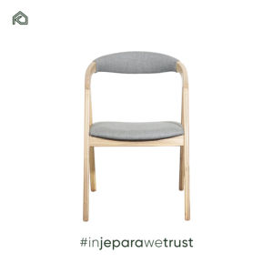 Add warmth and modern appeal to any space with Selly <b>Chair</b> made of teak wood and soft <b>upholstery</b> for stylish everyday use - Product Image 4