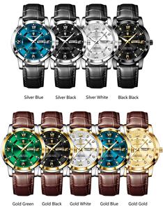 POEDAGAR 936 <span class=keywords><strong>Montre</strong></span> Homme Tendance Décontractée Étanche Aiguilles Lumineuses <span class=keywords><strong>Mouvement</strong></span> Quartz Bracelet Acier Cuir Calendrier pour Hommes - Product Image 6