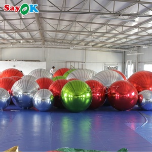 <span class=keywords><strong>Deluxe</strong></span> grande al por mayor 80cm reflectante negro Rosa plata esfera Kit adornos espejos inflables bolas colorido disco globo - Product Image 1