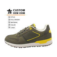 Chaussures décontractées confortables et personnalisées pour hommes série jeunesse avec semelle épaisse fermeture à lacets multicolores doublure en maille à la mode