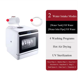 Lavavajillas Eléctrico de Encimera, Lavavajillas Independiente de 6L <span class=keywords><strong>para</strong></span> el Hogar, con Rociadores Superior e Inferior, Lavavajillas de Cajón <span class=keywords><strong>para</strong></span> Cocina - Product Image 1