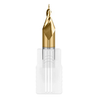 Fraise à double tranchant conique en spirale D1 D1.5mm à 2 cannelures, mini fraise à lettres AlTin pour acrylique et PVC, compatible OEM