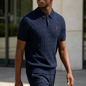 <span class=keywords><strong>Polo</strong></span> en tricot Ralf élégant et confortable à prix de gros, manches courtes personnalisées, col en V, tenue décontractée ou formelle, Laurla - Product Image 3