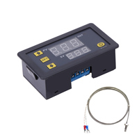 Thermostat numérique à affichage LED W3230 AC110-220V avec sonde, contrôle de la température, contrôle de la chaleur/du refroidissement