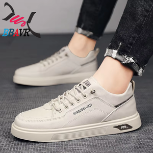 Zapatos Casuales para Hombre al por Mayor, Elegantes y Cómodos, Planos, para Skateboard, Ligeros, Transpirables, con Parte Superior de Cuero y Entresuela de Goma - Product Image 2