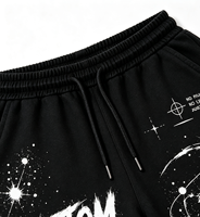 Shorts de sport pour homme, noirs, streetwear, taille élastique, coupe décontractée, pour l'entraînement quotidien, style hip-hop, 100% coton, séchage rapide