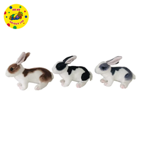 Nouveaux jouets en peluche de lapin réalistes, doux et moelleux, en blanc et marron, jouets en peluche d'animaux réalistes